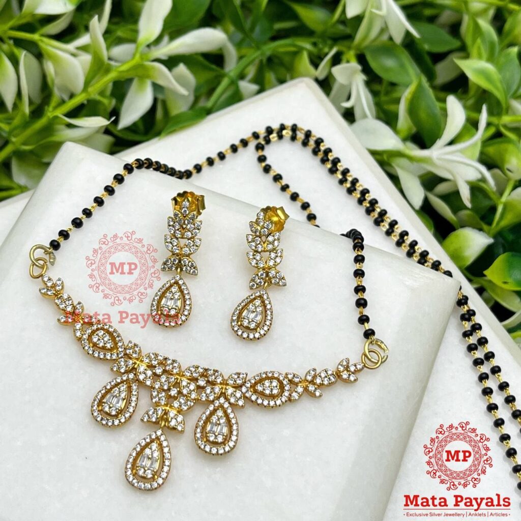 Zircon Gold Plated Mangalsutra