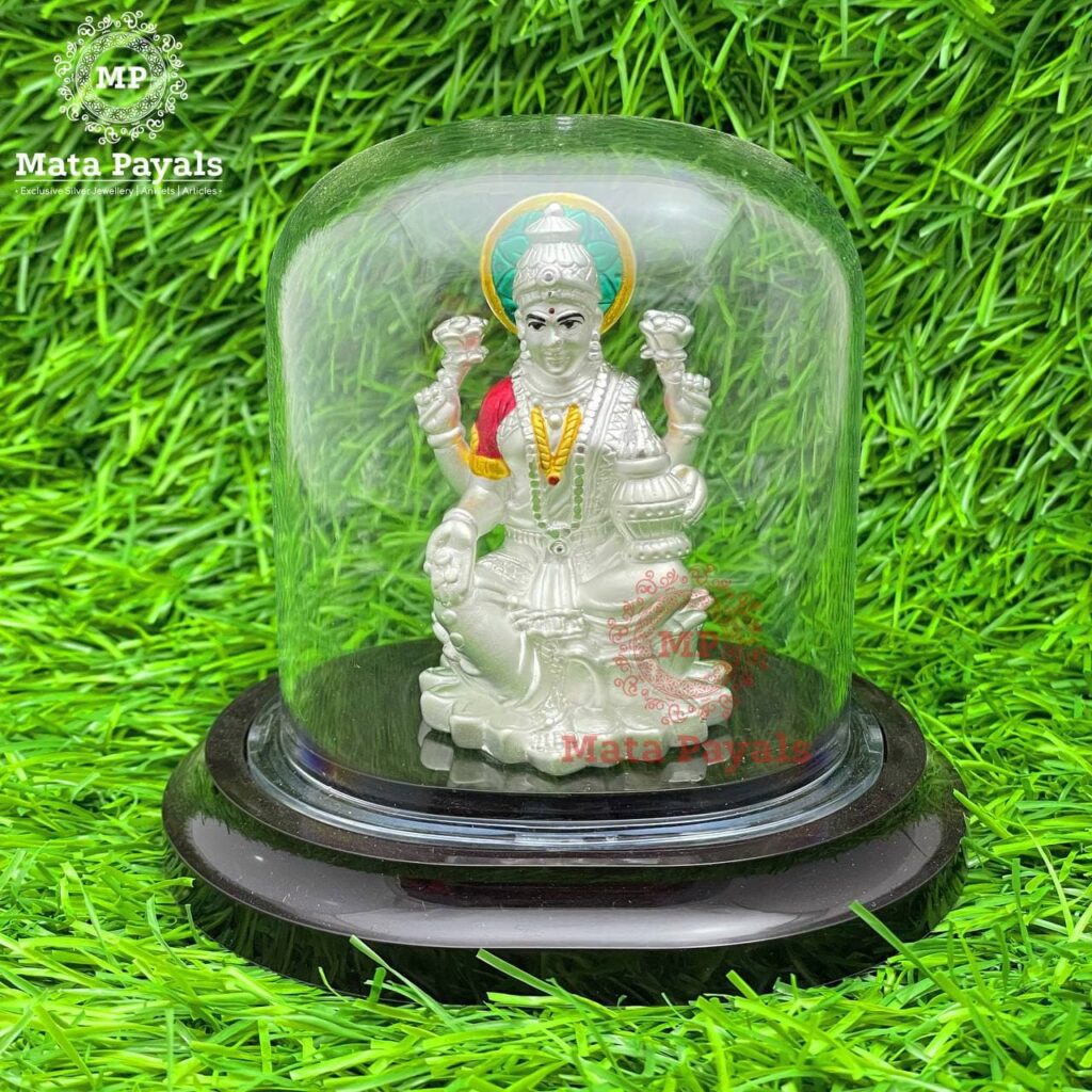 Dhana Lakshm God Silver Idol