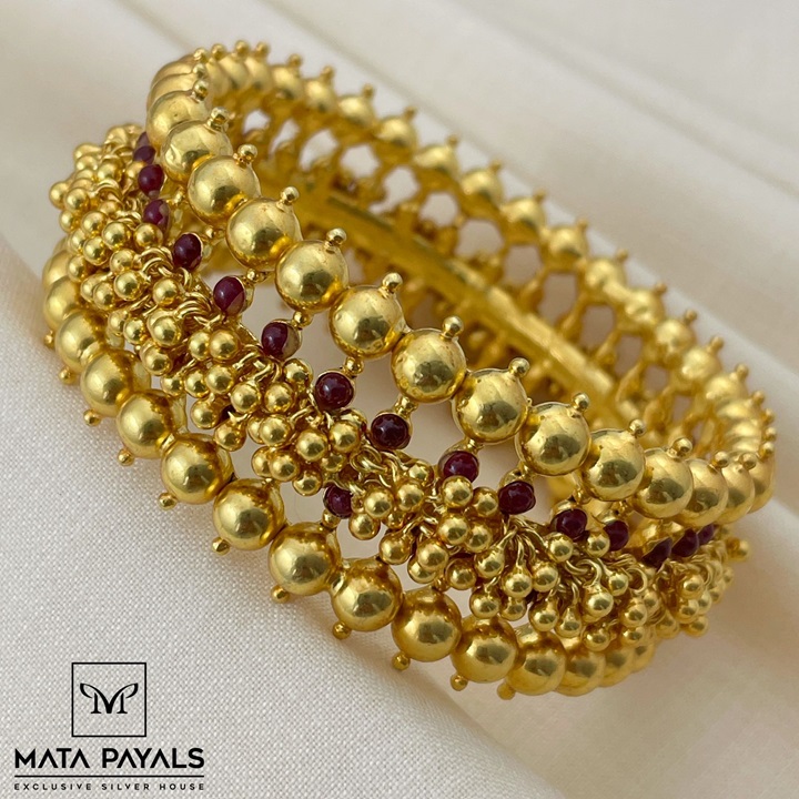 Gold plated beads kada